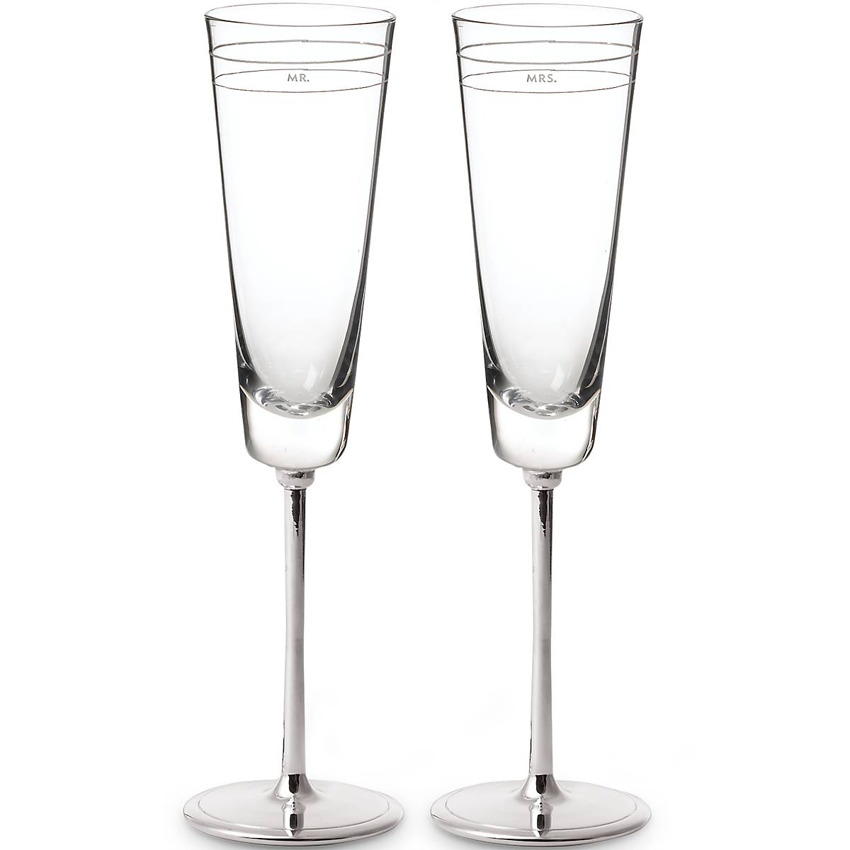 Engraved Wedding Champagne Flute Set - 2 Piece