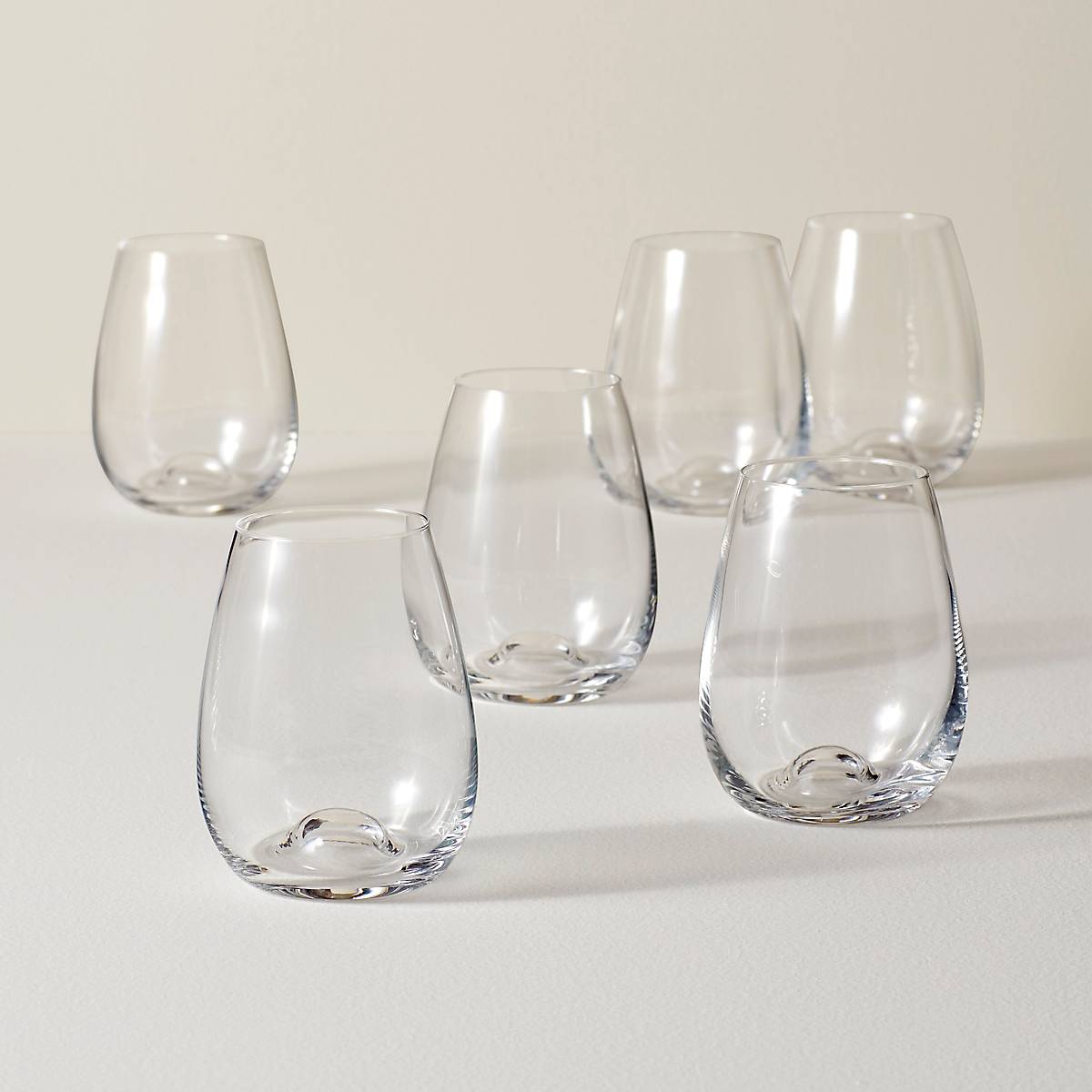Stemless Wine Glasses - Set of 6