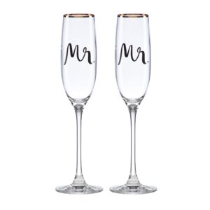 Engraved Champagne Flutes - Set of 2