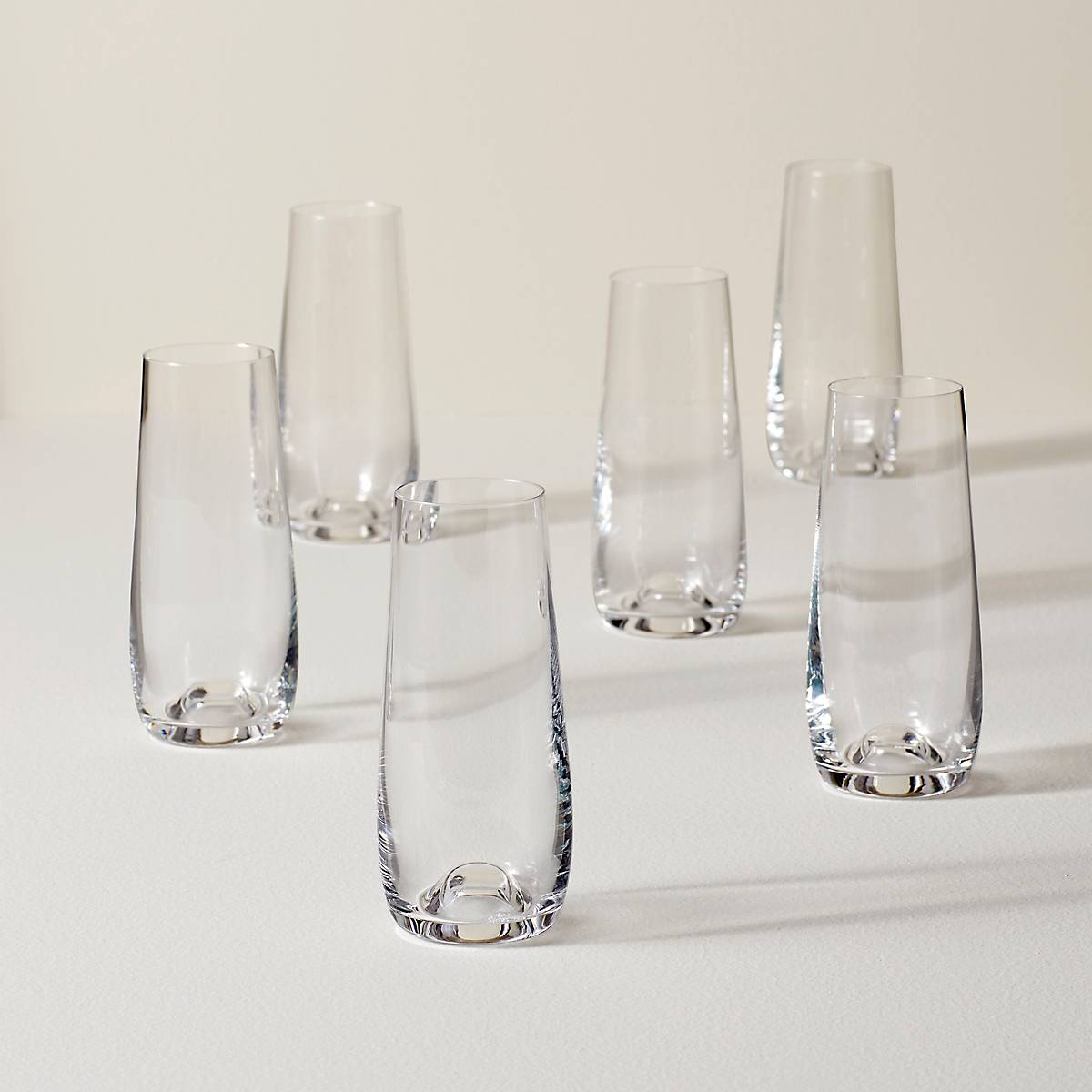 Stemless Champagne Flutes - Set of 6
