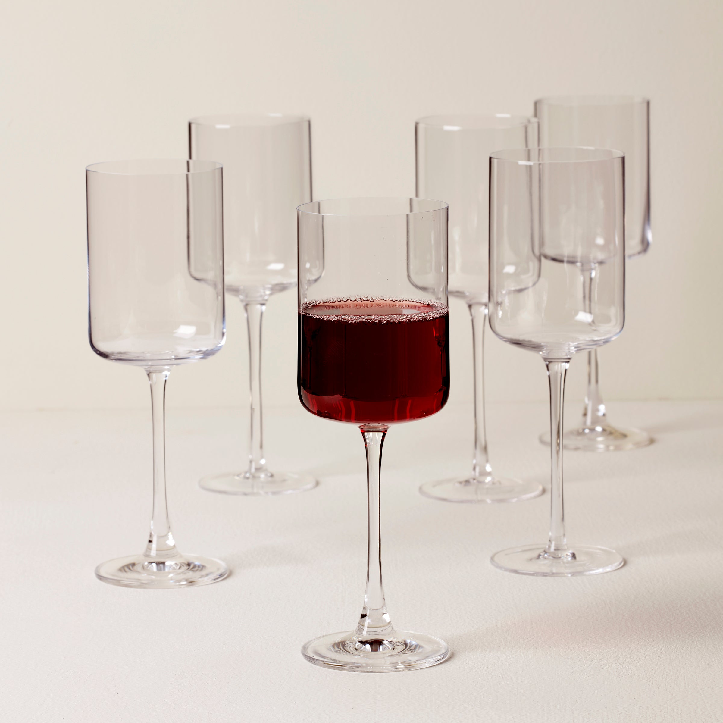Straight Red Wine Glasses - Set of 6 - Image 2