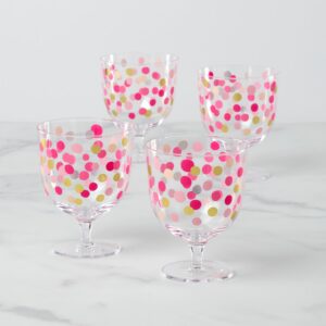 Confetti Short Wine Glasses - Set of 4