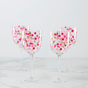 Confetti Wine Glasses - Set of 4