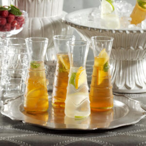 Embossed Glass Carafe Set of 6