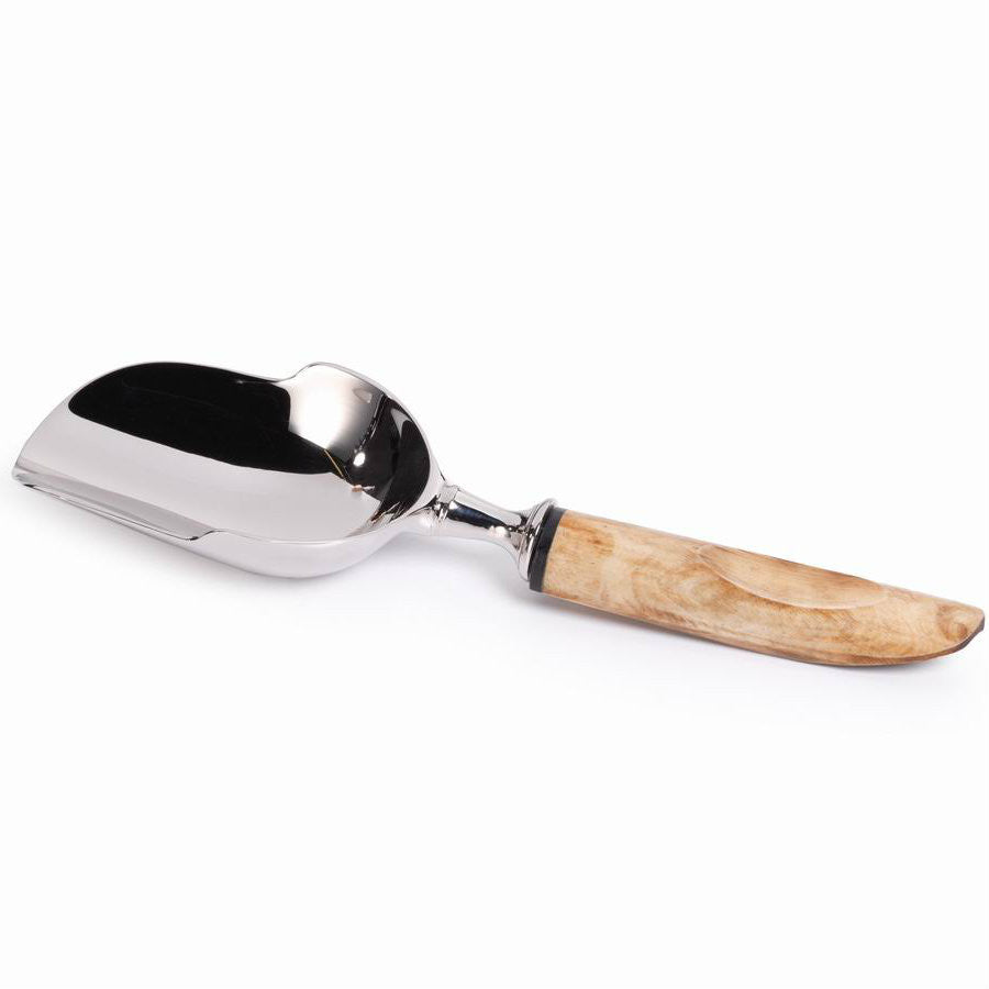 Wood Handle Stainless Steel Ice Scoop - Image 3