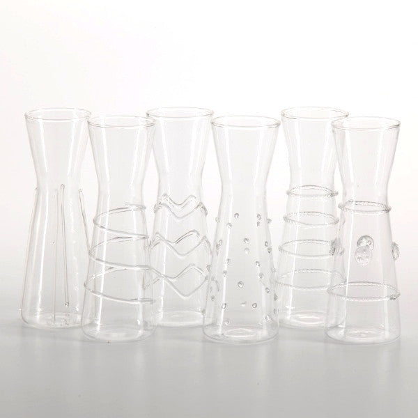 Embossed Glass Carafe Set of 6 - Image 4