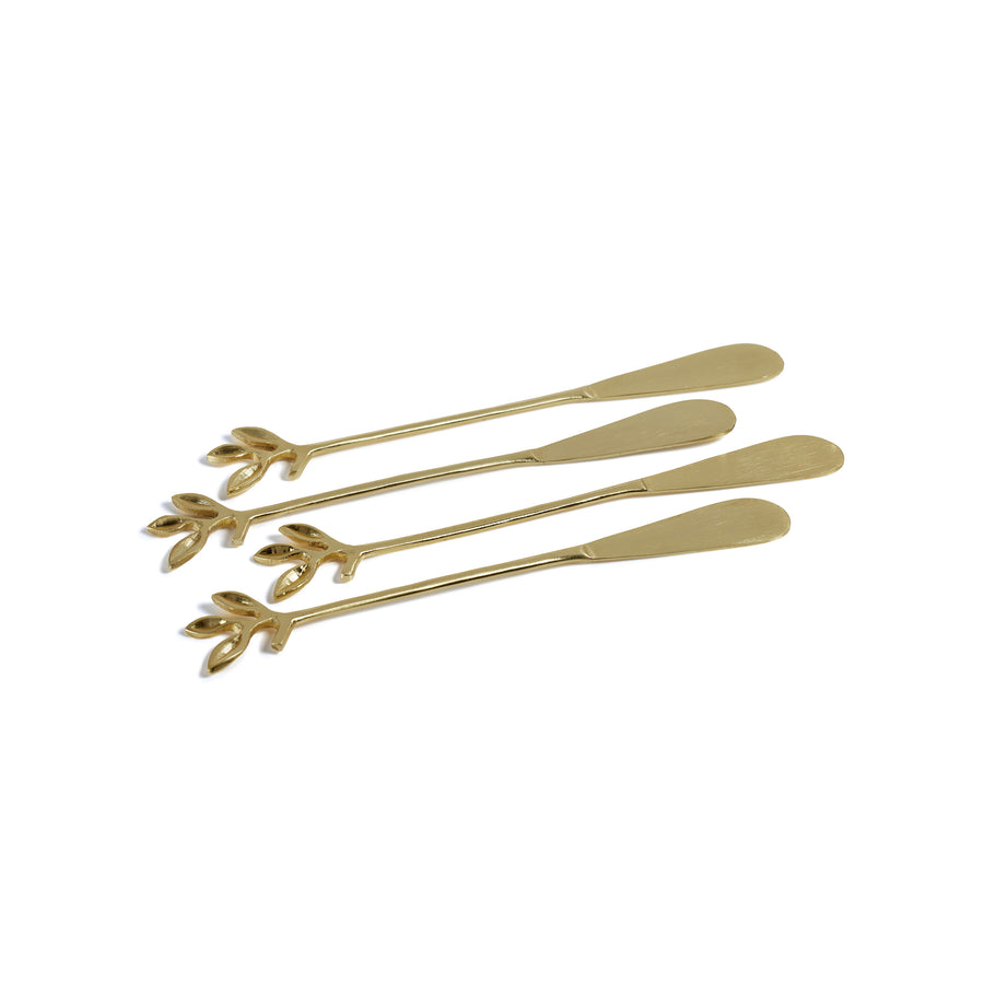 Gold Leaf Cocktail Spreaders Set of 4 - Image 2