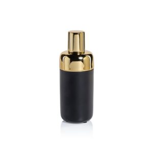 Matte Black and Gold Cocktail Shaker