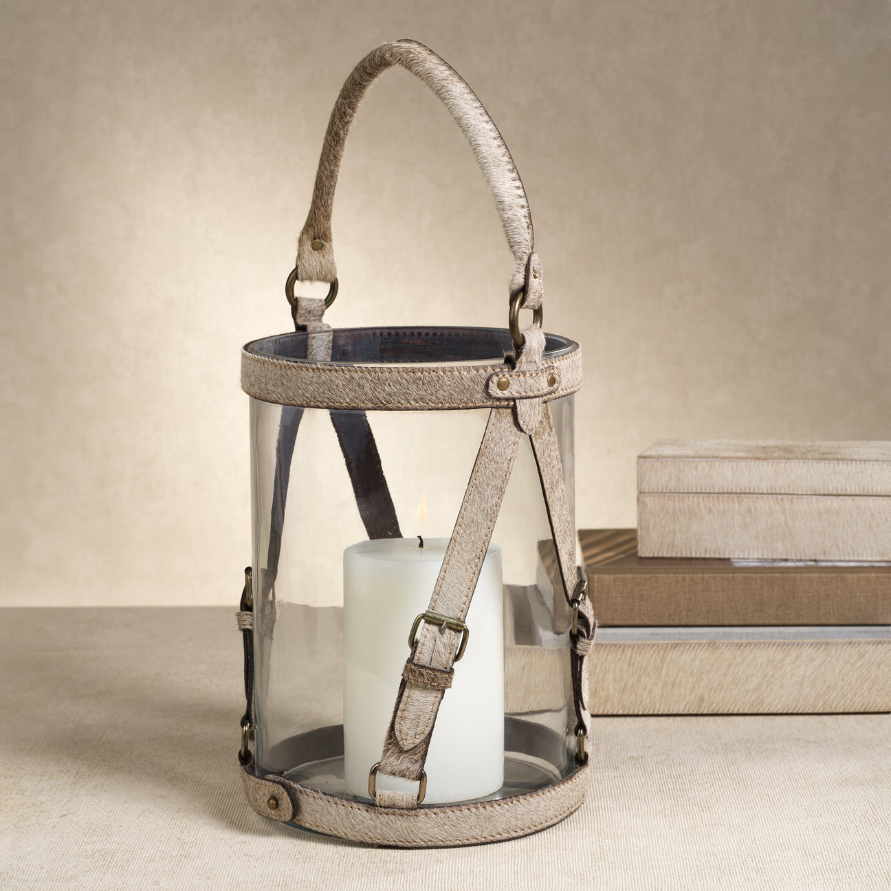 Hair-On-Hide Glass Hurricane Ice Bucket - Image 2