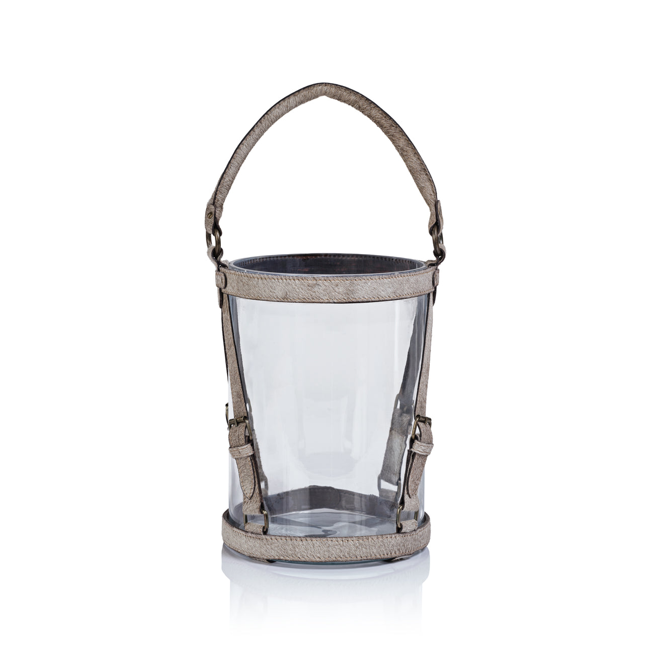Hair-On-Hide Glass Hurricane Ice Bucket - Image 3