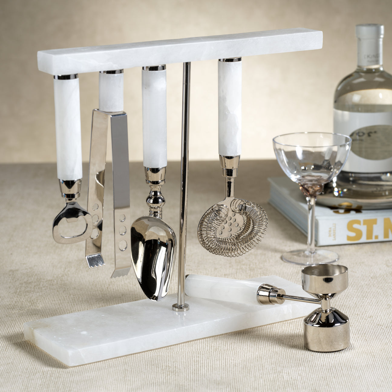 Alabaster 5-Piece Bar Tool Set