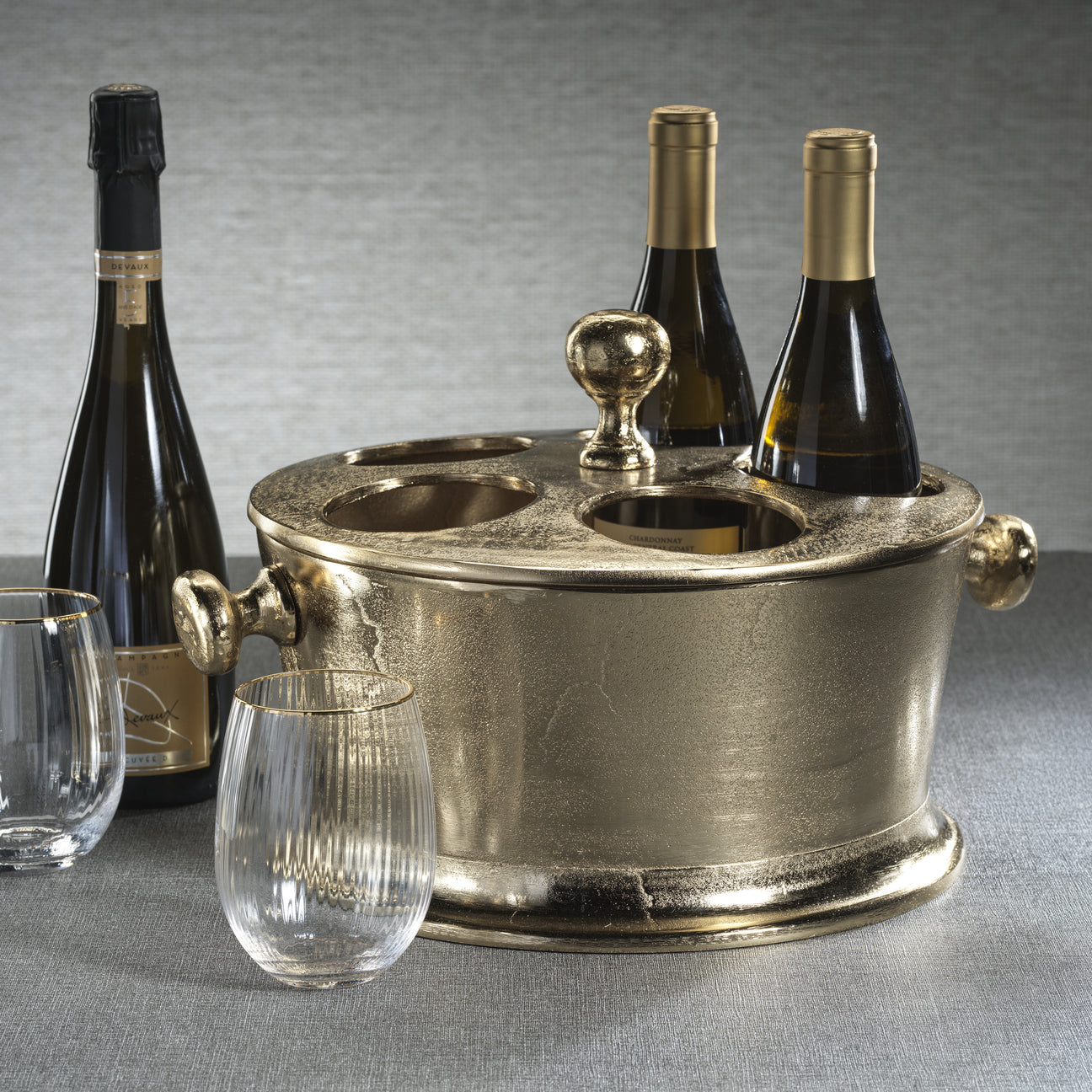 Gold Five-Bottle Wine Cooler