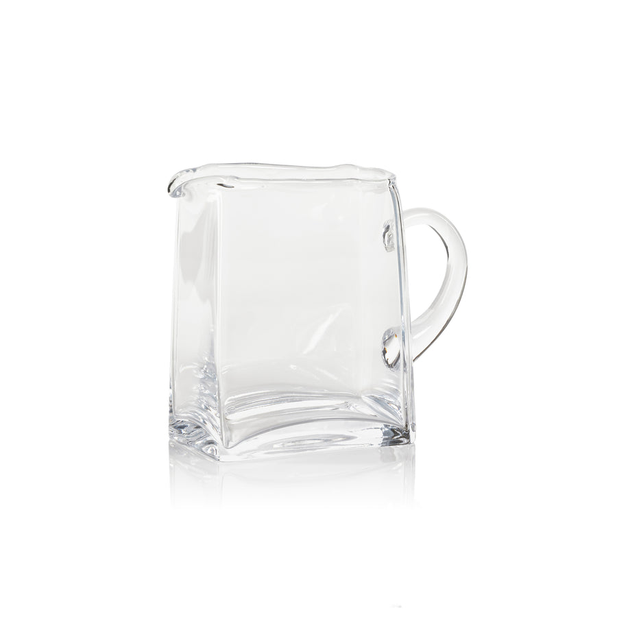 Clear Blown Glass Square Pitcher - Image 3