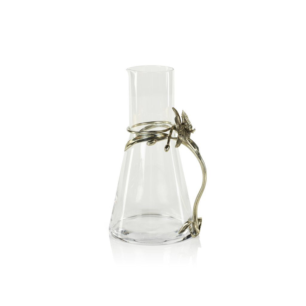 Small Orchid Accent Glass Pitcher - Image 2