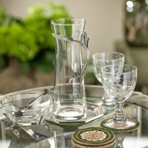 Dragonfly Accent Glass Pitcher