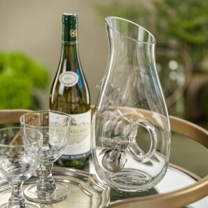 Lemon Accent Glass Pitcher