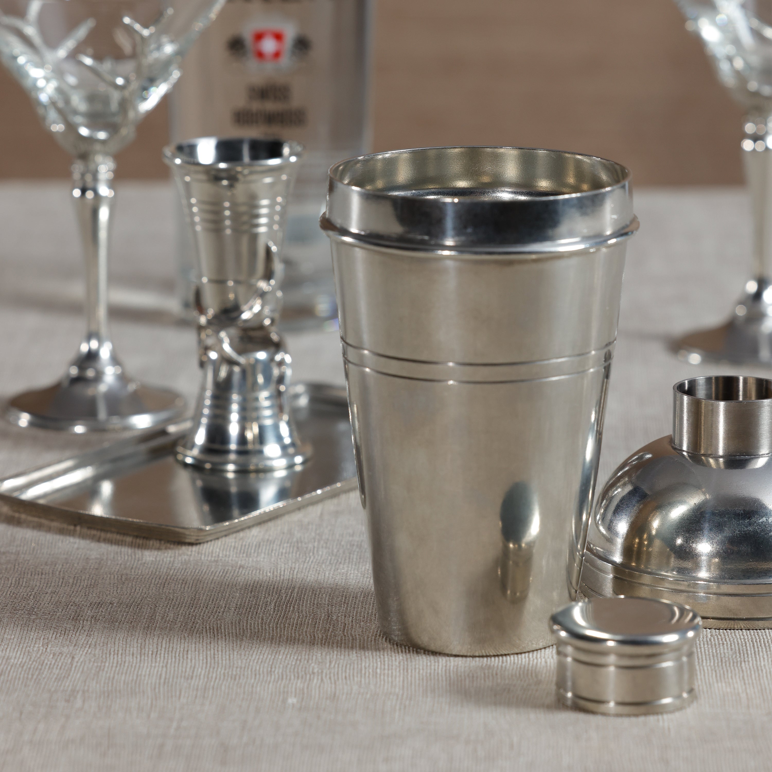 Polished Pewter Cocktail Shaker - Image 3